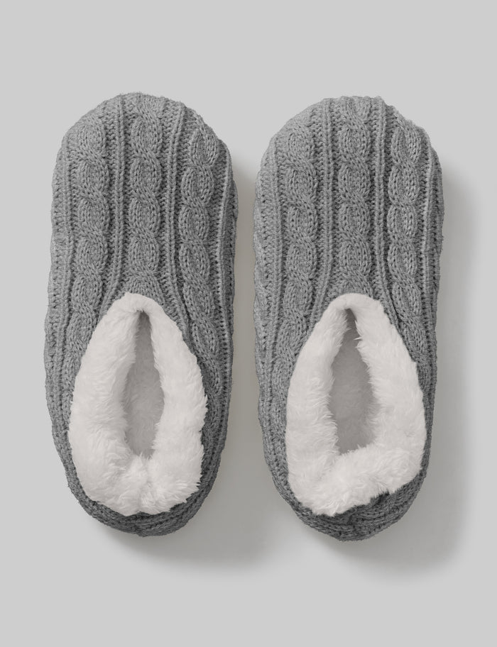 Slipper Sock::Medium Grey Heather::Swatch