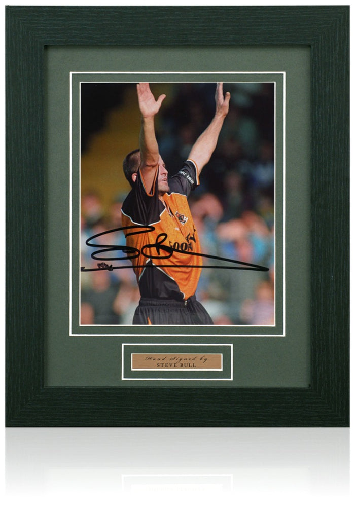 Steve Bull Wolverhampton Wanderers Signed 1974 League Cup Photo 14x17in Framed + COA