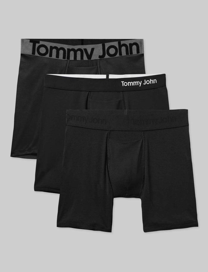 The Best of TJ Mid-Length Boxer Brief 6" (3-Pack)::Black