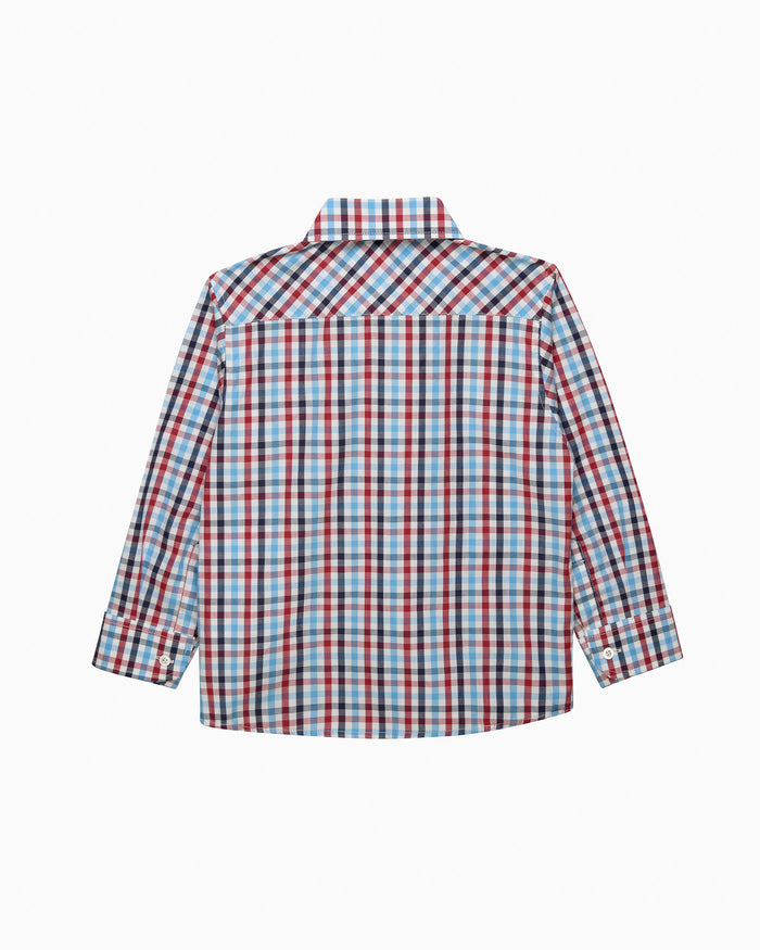 Chelsea Clothing Company Shirt Thomas Shirt in Red/Blue Gingham