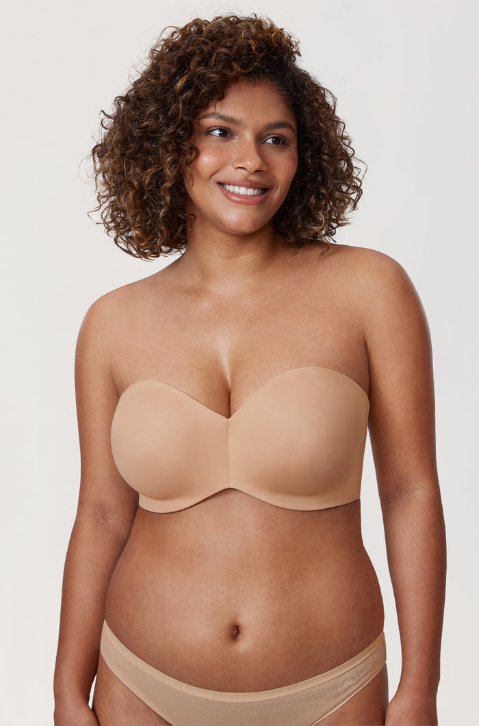 Women's Underwire Strapless Bra Warm Beige