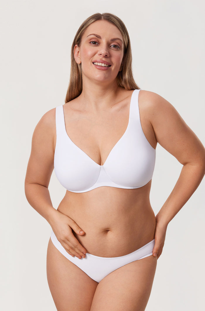Women's Unlined Minimizer Bra White