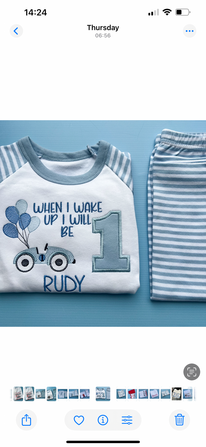 Vintage car Birthday Pyjamas