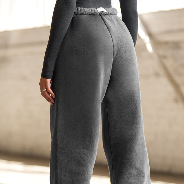 W Oversized Jogger 'Washed Black French Terry'