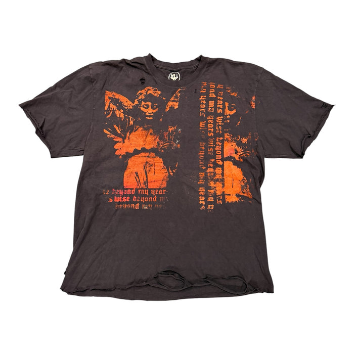 Wise Juvenile Angel Distressed Tee ‘Brown/Orange’
