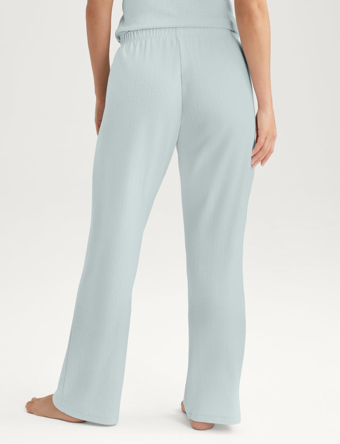 Women's Pointelle Rib Pant::Ice Flow