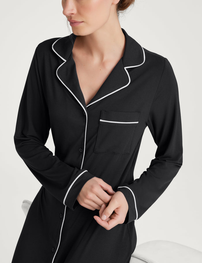 Women's Downtime Night Shirt::Black
