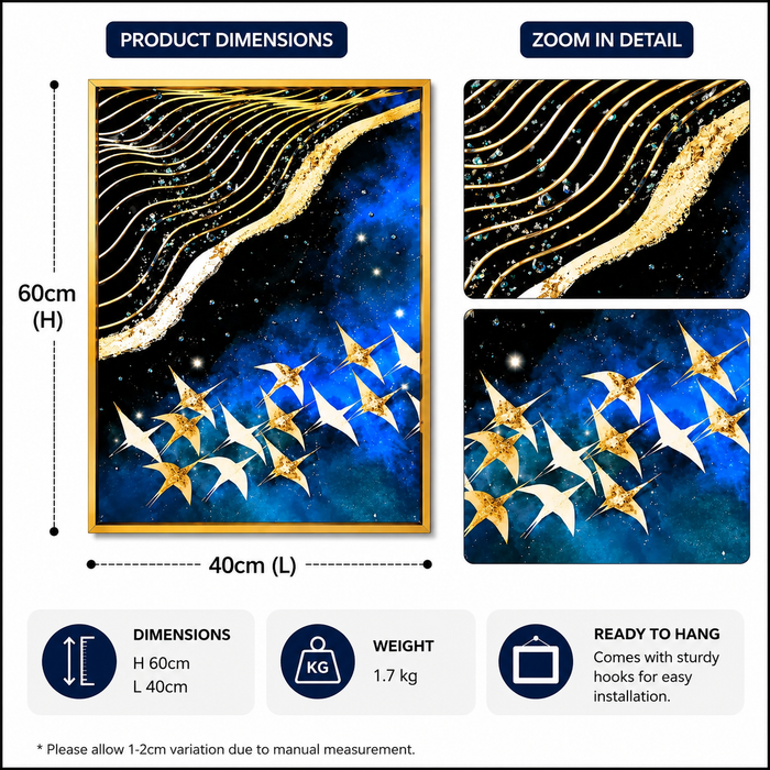 Yooyu Luxury Wall Art Moon Golden Birds Mountain Canvas ...
