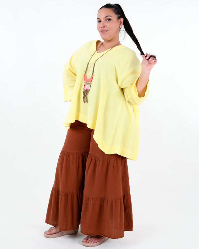 100% cotton Breeze pants brown - Oh my Gauze!