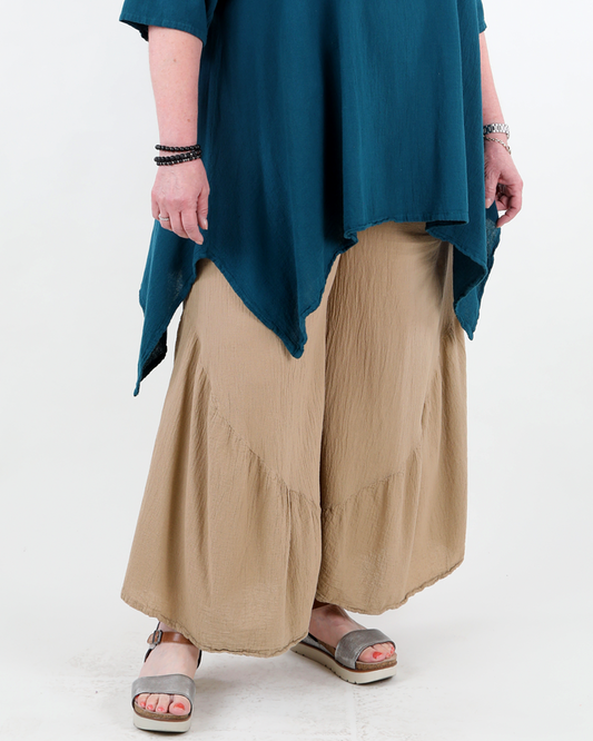 100% cotton Breeze pants taupe - Oh my Gauze!