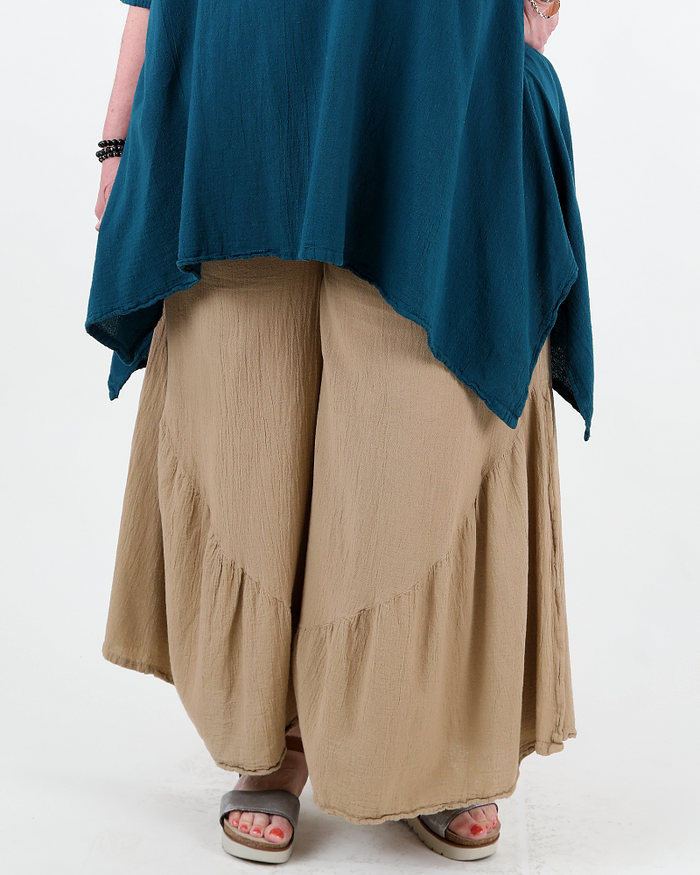 100% cotton Breeze pants taupe - Oh my Gauze!