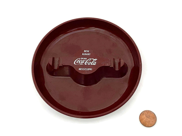 1950s Coca Cola Plastic Ashtray New Albany Mississippi at Duckwells