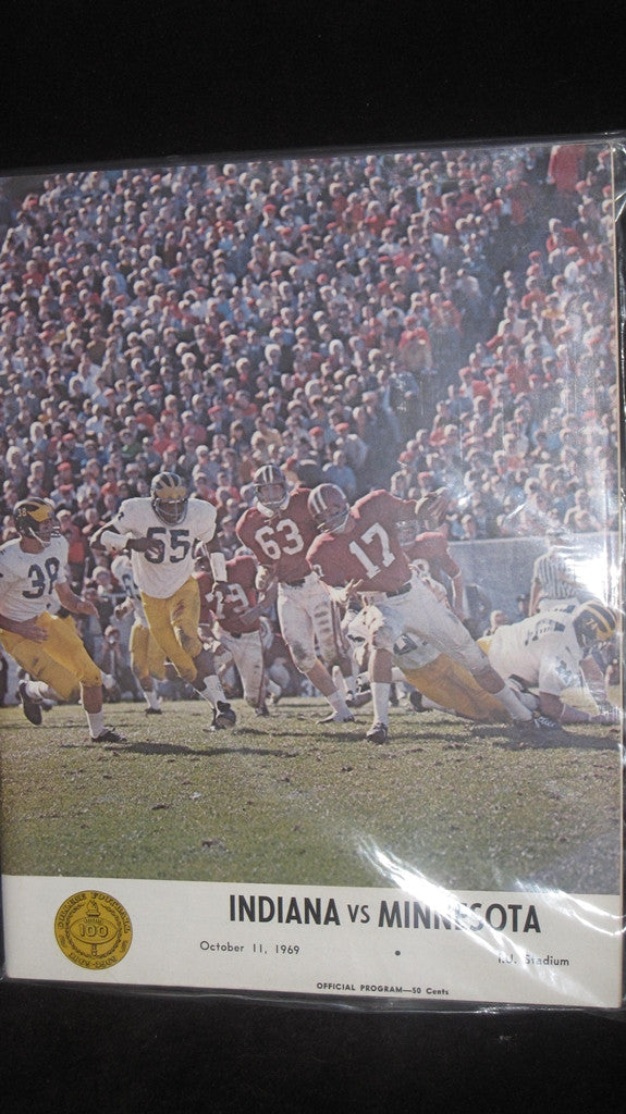 1969 Indiana vs Minnesota Football Program - Vintage Indy Sports