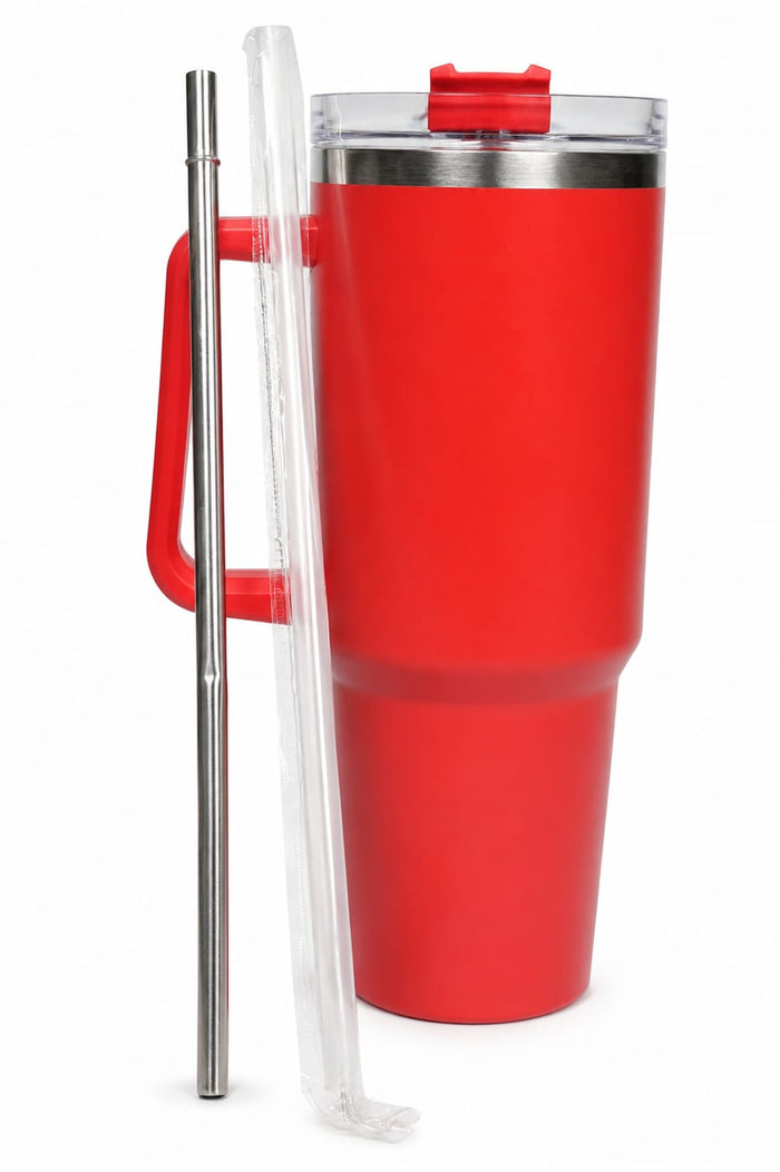1 ltr Purple Stainless Steel Vacuum Insulated Tumbler, with Straw and Handle .. - ANS Billons