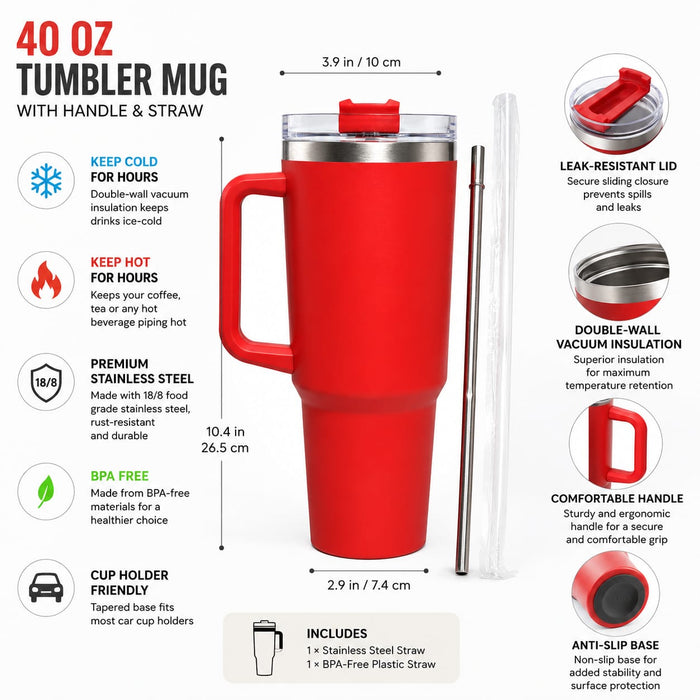 1 ltr Purple Stainless Steel Vacuum Insulated Tumbler, with Straw and Handle .. - ANS Billons