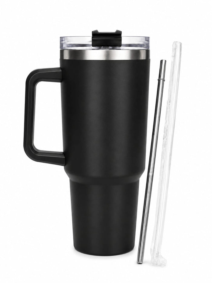 1 ltr Purple Stainless Steel Vacuum Insulated Tumbler, with Straw and Handle .. - ANS Billons
