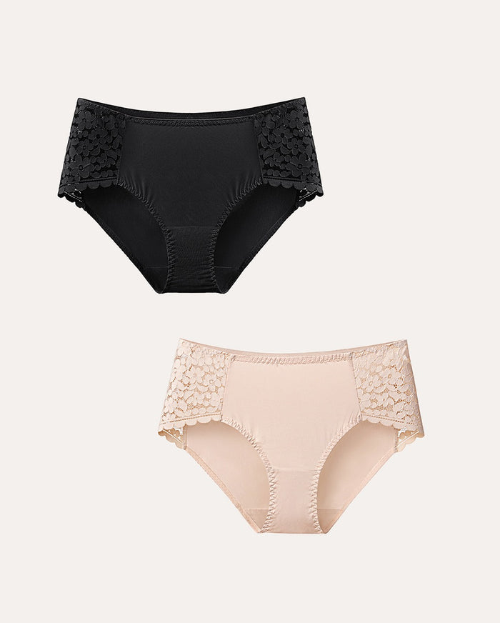 2 Pack Cheeky Floral Lace Panty