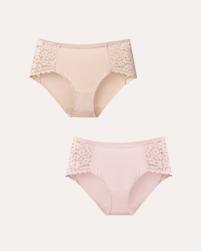 2 Pack Cheeky Floral Lace Panty