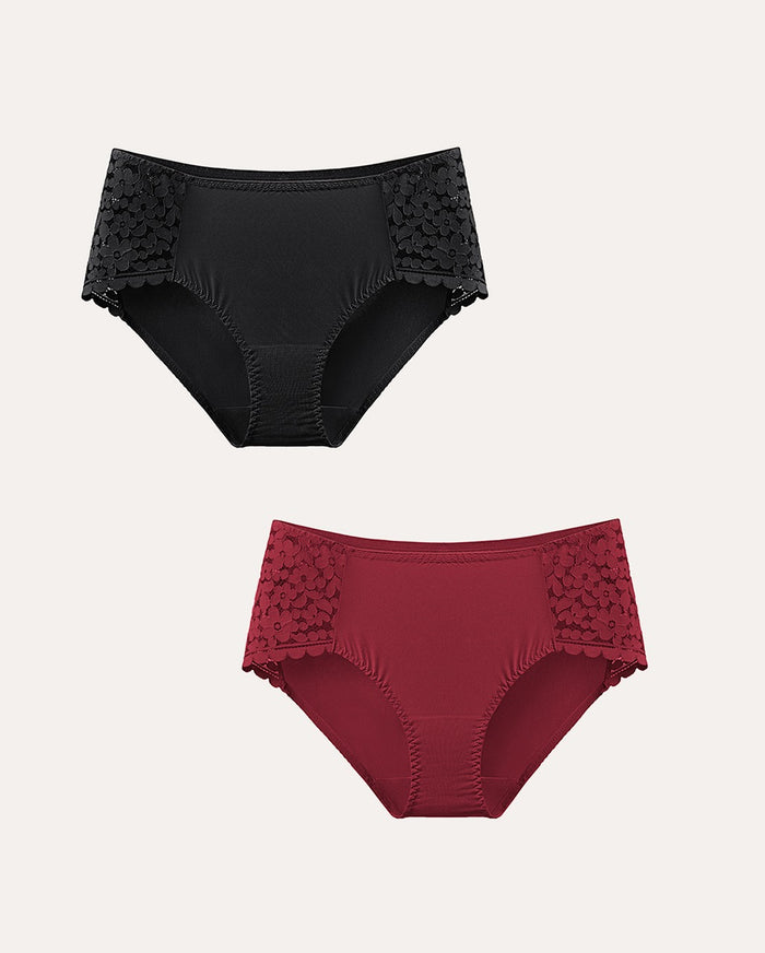 2 Pack Cheeky Floral Lace Panty