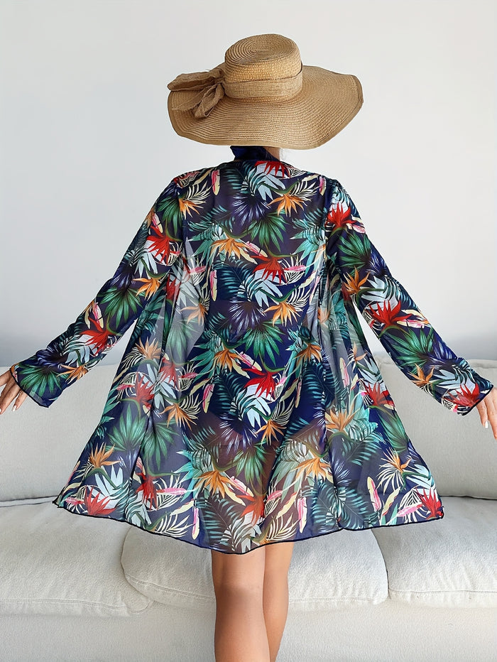 3 Piece Swimsuit with Cover Up Sexy Triangle Bikini Set Bathing Suit Beach Coverup