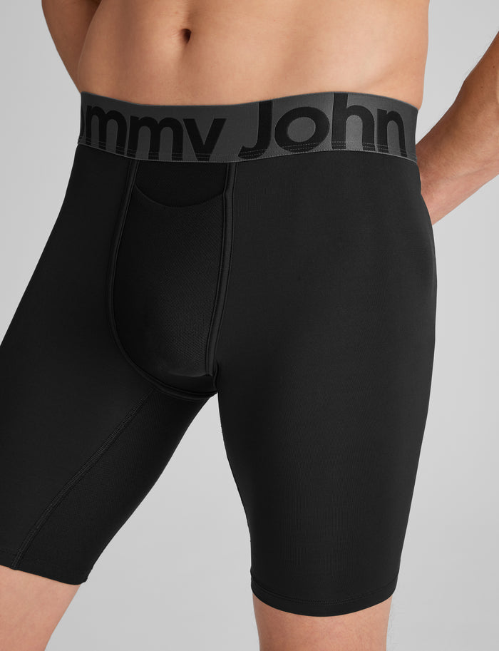 360 Sport Boxer Brief 8" (6-Pack)::Black/Dress Blues/Turbulence
