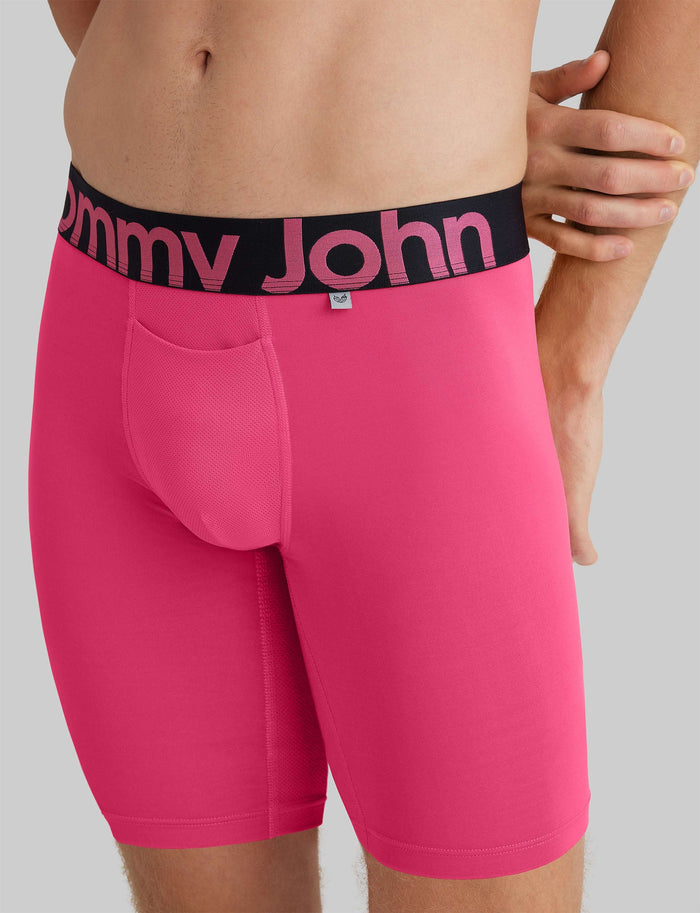 360 Sport Boxer Brief 8"::Raspberry Sorbet