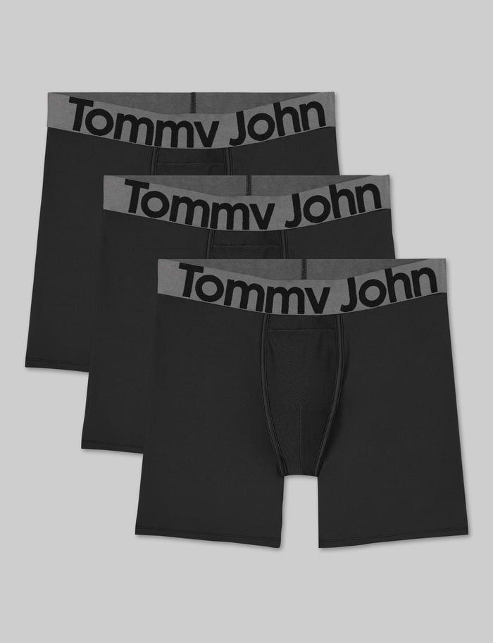 360 Sport Mid-Length Boxer Brief 6" (3-Pack)::Black