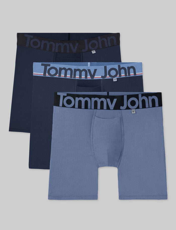 360 Sport Mid-Length Boxer Brief 6" (3-Pack)::Dress Blues/Dress Blues/Super Fan WB/Colony Blue