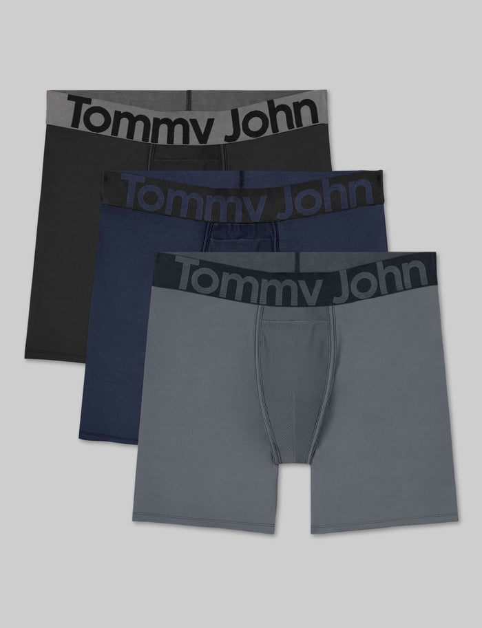 360 Sport Mid-Length Boxer Brief 6" (3-Pack)::Dress Blues/Turbulence/Black