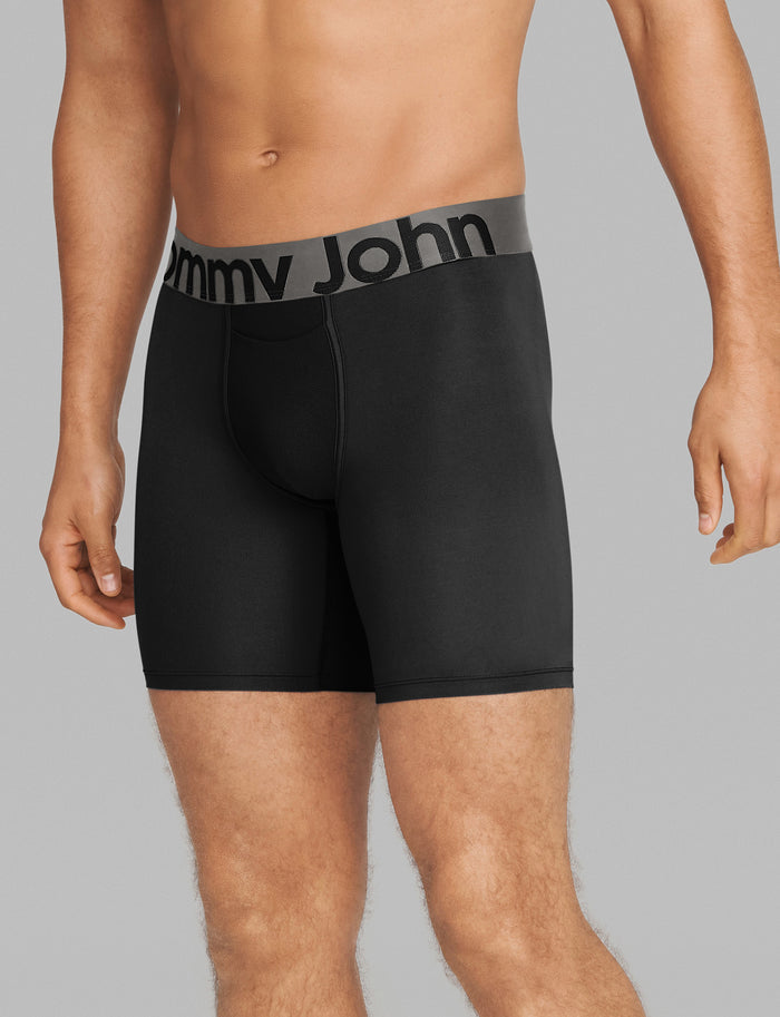360 Sport Mid-Length Boxer Brief 6" (3-Pack)::Black/Dress Blues