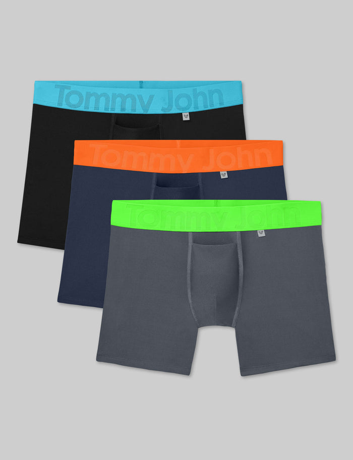360 Sport Trunk 4" (3-Pack)::Bluefish/Shocking Orange/Green Gecko