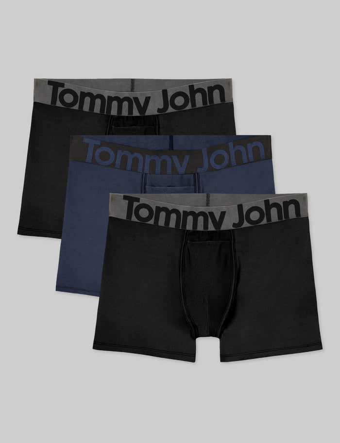 360 Sport Trunk 4" (3-Pack)::Black/Dress Blues