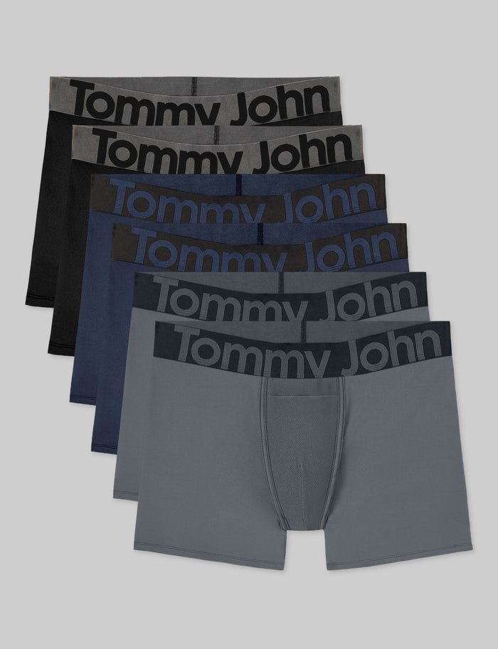 360 Sport Trunk 4" (6-Pack)::Black/Dress Blues/Turbulence