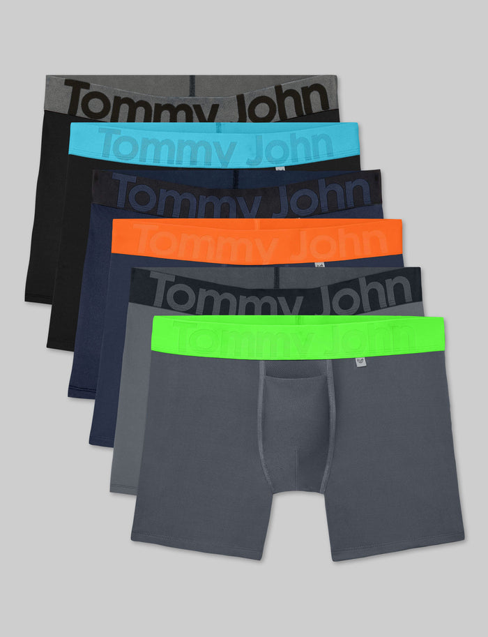 360 Sport Trunk 4" (6-Pack)::Black/Bluefish/Dress Blues/Orange/Turbulence/Green