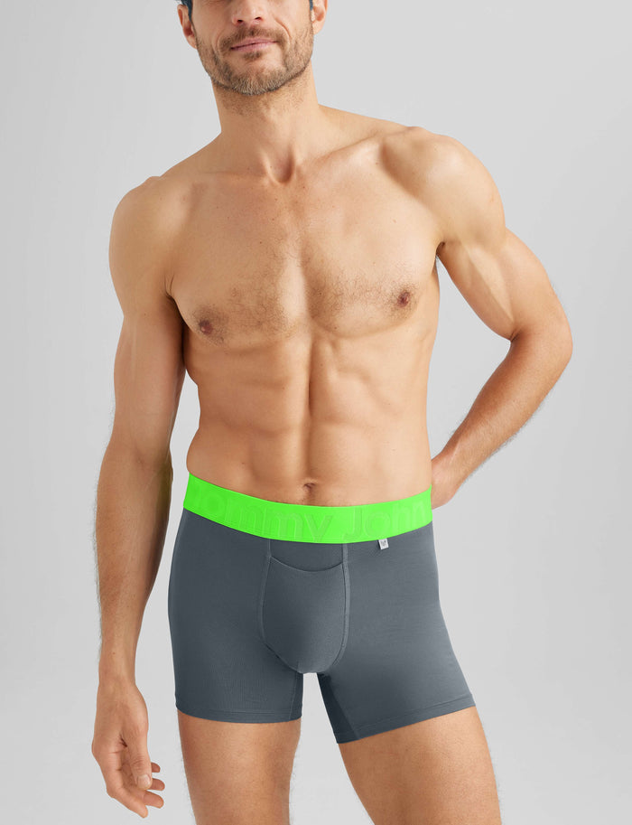 360 Sport Trunk 4"::Turbulence/Green Gecko WB