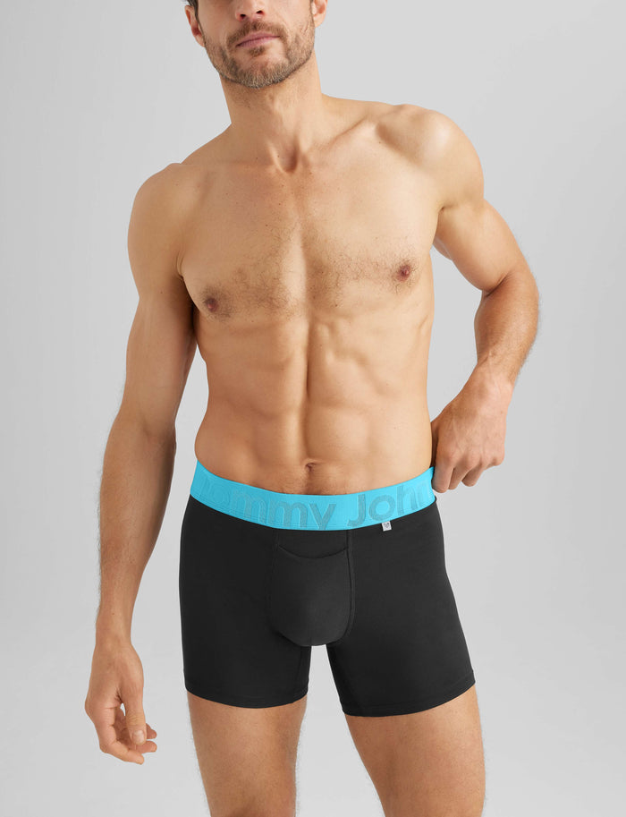 360 Sport Trunk 4"::Black/Bluefish WB