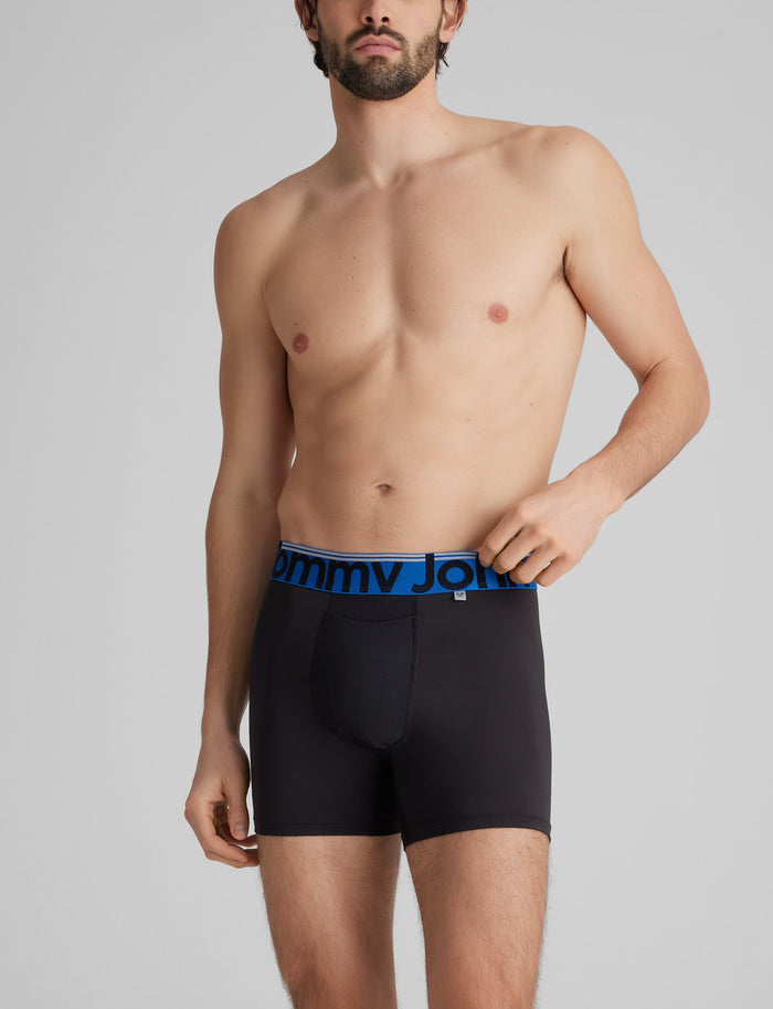 360 Sport Trunk 4"::Black/Stripe WB