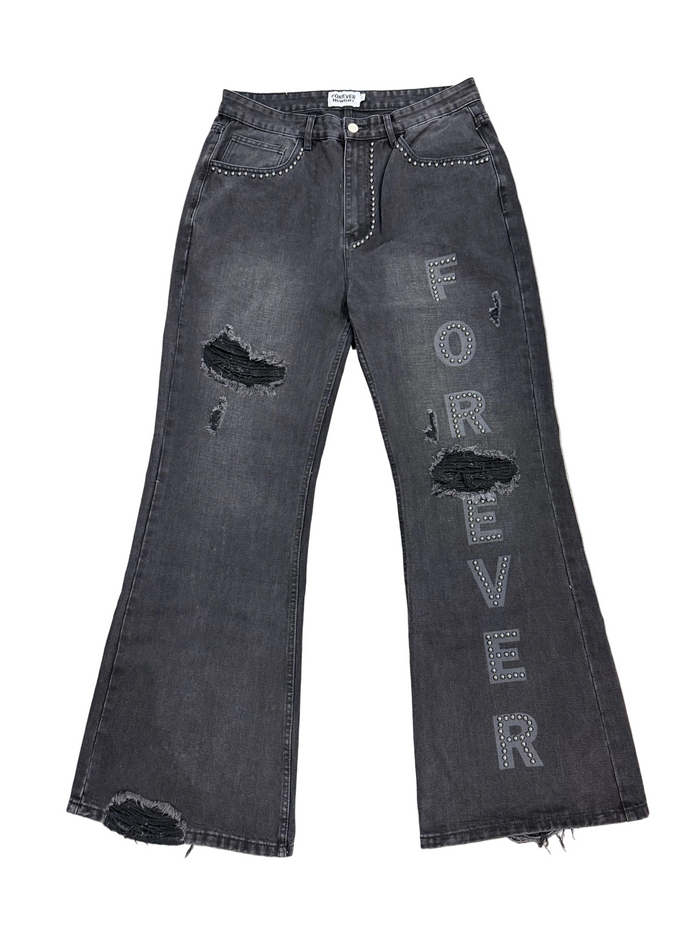 Forever Hungry Studded Denim Jeans ‘Black’