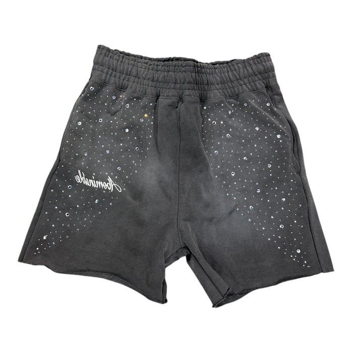 Abominable Rhinestone Shorts "Grey”