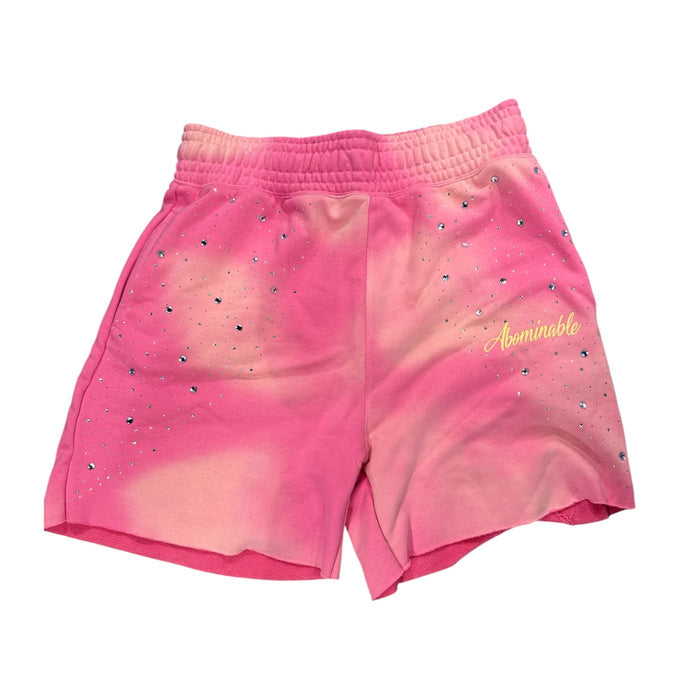 Abominable Rhinestone Shorts "Pink”
