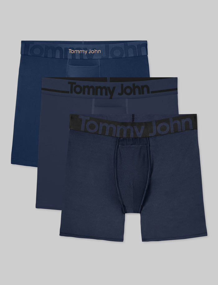 Active Combo Mid-Length Boxer Brief 6" (3-Pack)::Dress Blues