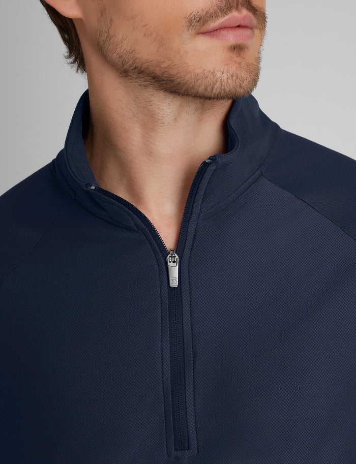 Active Mesh Quarter Zip::Dress Blues