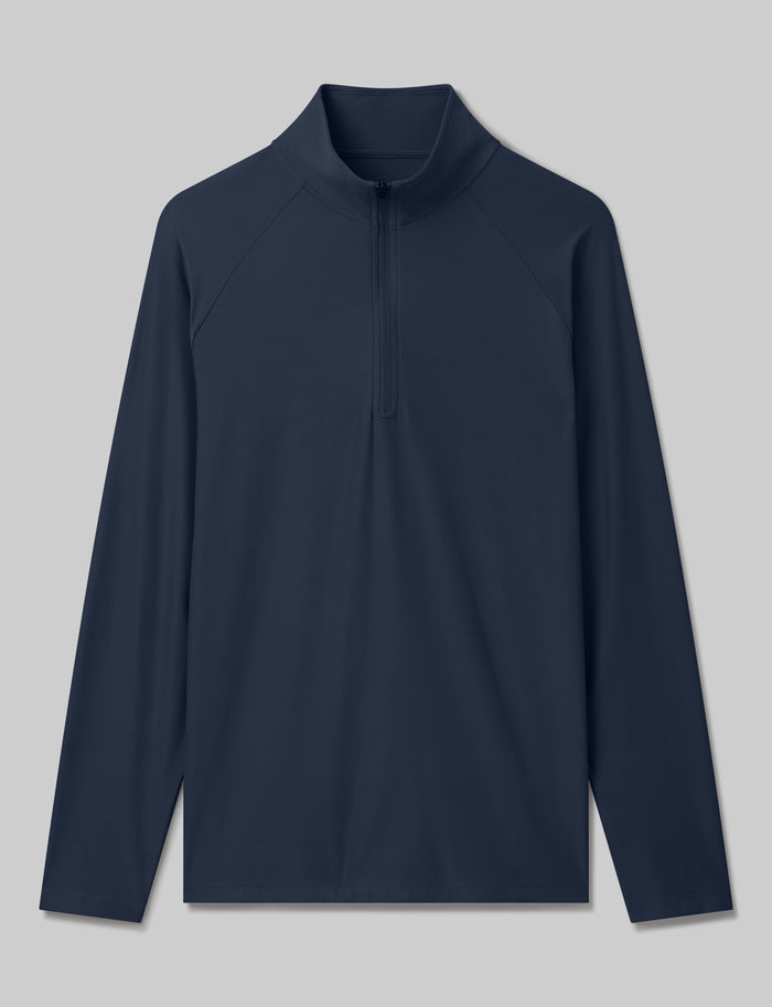 Active Mesh Quarter Zip::Dress Blues::Swatch