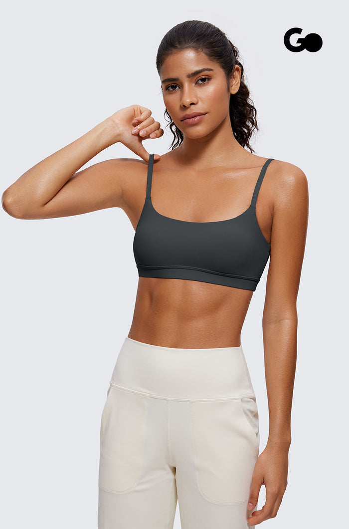 Adjustable Spaghetti Straps Sports Bra