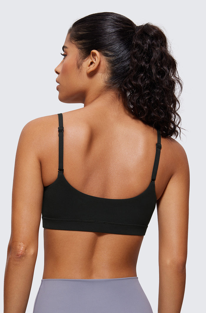 Adjustable Spaghetti Straps Sports Bra