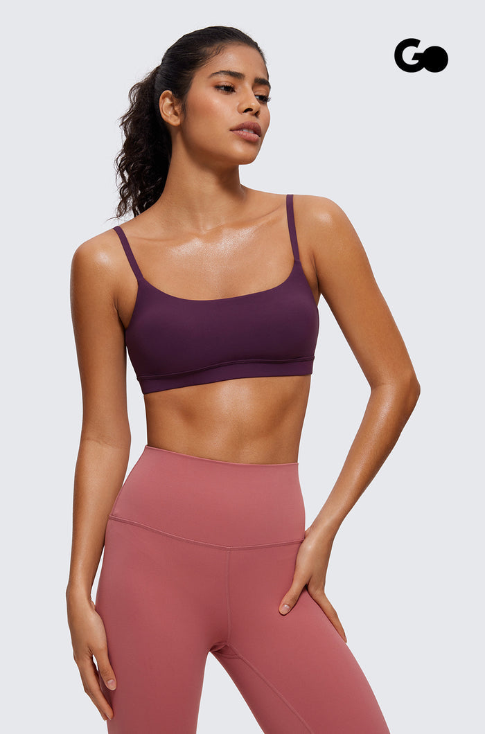 Adjustable Spaghetti Straps Sports Bra