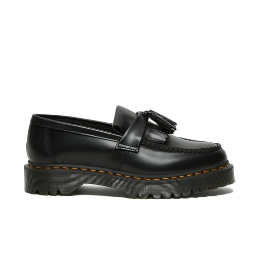 Adrian Bex Smooth Leather Tassel Loafers 'Black'