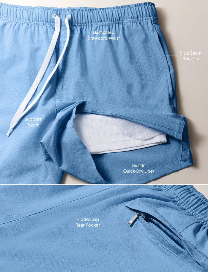 Air Airflow Swim Short::Grey Heather