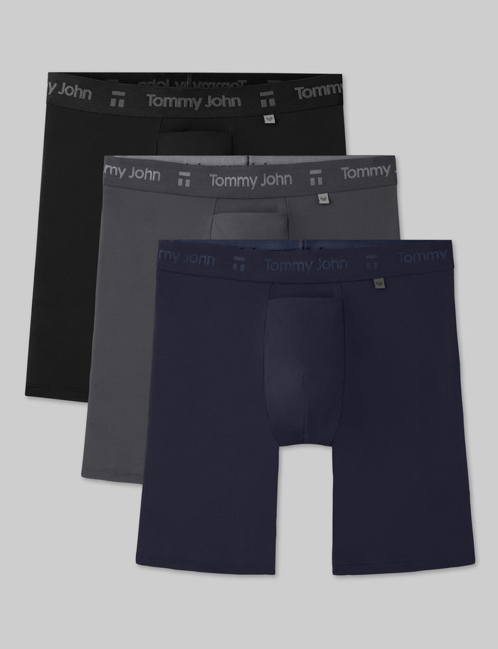 Air Boxer Brief 8" (3-Pack)::Black/Blue/Gray