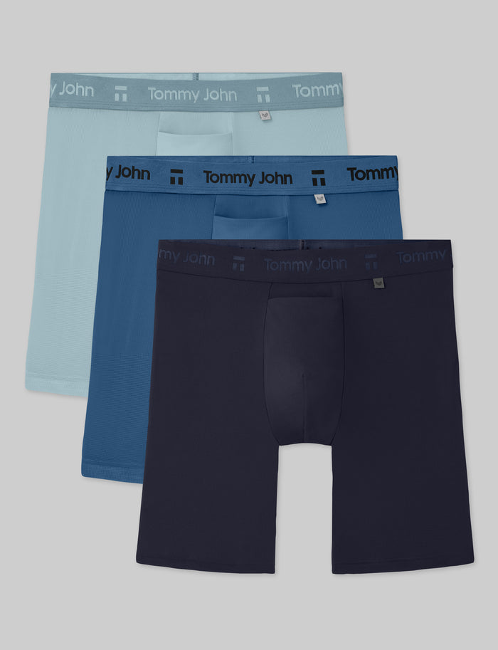 Air Boxer Brief 8" (3-Pack)::Sterling Blue/Dark Blue/Baritone Blue